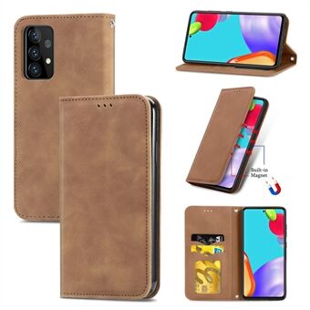 Automatisch geabsorbeerde vintage PU lederen telefoonhoes voor Samsung Galaxy A52 4G/5G / A52s 5G