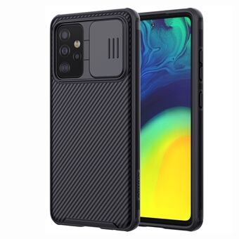 NILLKIN CamShield Pro Harde Schokbestendige PC Paneel + TPU Frame Valbestendige Hoes met Camera Cover voor Samsung Galaxy A52 4G/5G / A52s 5G - Zwart