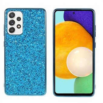 Glinsterende pailletten ontwerp verguld TPU frame + PC hybride beschermhoes voor Samsung Galaxy A52 4G/5G / A52s 5G