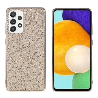 Glinsterende pailletten ontwerp verguld TPU frame + PC hybride beschermhoes voor Samsung Galaxy A52 4G/5G / A52s 5G