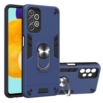 Harde pc + zachte TPU-telefoonhoes met draaibare standaard voor Samsung Galaxy A52 4G/5G / A52s 5G