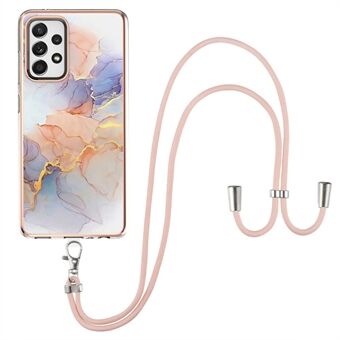 IMD IML kleurbehoud effect marmeren bloemenpatroon TPU telefoonhoes voor Samsung Galaxy A52 4G/5G / A52s 5G