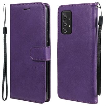 KT Leather Series-2 Volledige beschermende lederen hoes Wallet Cover voor Samsung Galaxy A52 4G/A52 5G/A52s 5G