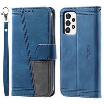 TTUDRCH 004 Anti-stof telefoonhoes voor Samsung Galaxy A52 4G/5G/A52s 5G, RFID-blokkeerfunctie Splicing PU-leer Skin-touch Feeling Stand Phone Shell Wallet