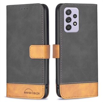 BINFEN COLOR BF Leren Case Series-7 voor Samsung Galaxy A52 4G/A52 5G/A52s 5G, Style 11 Stand Wallet Design Anti-Fall Folio Flip PU lederen tas met zachte TPU binnenhoes