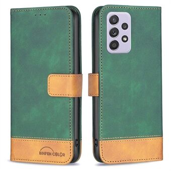 BINFEN COLOR BF Leren Case Series-7 voor Samsung Galaxy A52 4G/A52 5G/A52s 5G, Style 11 Stand Wallet Design Anti-Fall Folio Flip PU lederen tas met zachte TPU binnenhoes