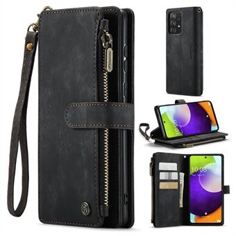 CASEME C30-serie voor Samsung Galaxy A52 4G / 5G / 52s 5G PU lederen Stand portemonnee telefoonhoes met meerdere kaartsleuven en ritsvak