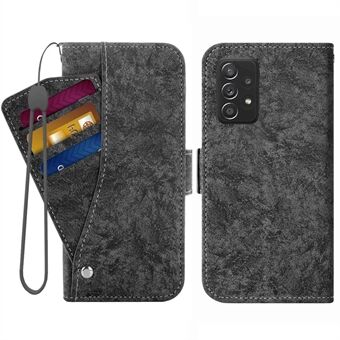 Voor Samsung Galaxy A52 5G / 4G / A52s 5G Schokbestendig PU-leer Flip Telefoon Portemonnee Case Water-inkt Schilderij Textuur met Roterende Kaartsleuven Telefoon Cover