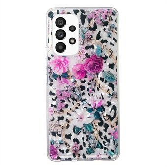 Telefoonhoes voor Samsung Galaxy A52 4G / 5G / A52s 5G, Marmeren Bloem Shell Patroon Zacht TPU IMD Telefoonhoesje