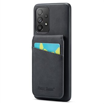 FIERRE SHANN Voor Samsung Galaxy A52 4G / 5G / A52s 5G PU Leer + TPU Kickstand Shell RFID Blokkeren Kaarthouder Telefoon Case