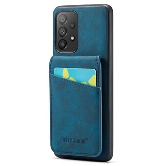 FIERRE SHANN Voor Samsung Galaxy A52 4G / 5G / A52s 5G PU Leer + TPU Kickstand Shell RFID Blokkeren Kaarthouder Telefoon Case