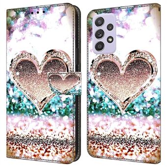 Wallet-hoesje voor Samsung Galaxy A52 4G / 5G / A52s 5G, PU lederen Stand 3D patroon afdrukken telefoonhoes