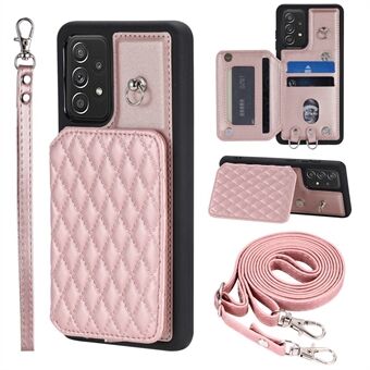 Stijl 008 Voor Samsung Galaxy A52 4G / A52 5G / A52s 5G RFID Blocking Phone Case Anti-Drop PU + TPU Phone Shell
