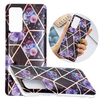 Marble Printing IMD Soft TPU Back Cover voor Samsung Galaxy A02s (EU-versie)