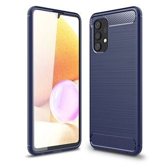 Voor Samsung Galaxy A32 4G (EU-versie) Anti-vingerafdruk koolstofvezelontwerp Soft TPU geborsteld telefoonhoesje: