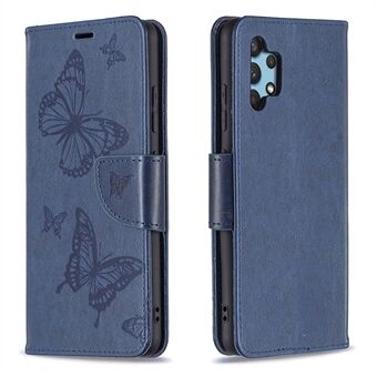 Opdruk Butterfly Leather Wallet Case voor Samsung Galaxy A32 4G (EU-versie)