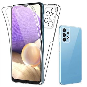 Hybride PET-voorbehuizing + TPU-frame + acryl achterpaneel Duidelijke volledige dekking Beschermende schaal voor Samsung Galaxy A32 4G