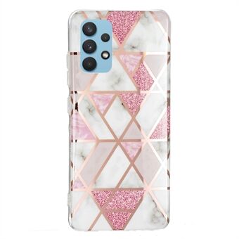 IMD Ontwerp Galvaniseren Marmeren Patroon TPU Telefoon Beschermhoes Cover voor Samsung Galaxy A32 4G (EU-versie)