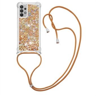 Sparkle Drijvend Shiny Drijfzand Patroon Gedrukt Helder Zacht TPU Schokbestendig Beschermend Dunne Cover voor Samsung Galaxy A32 4G (EU-versie)