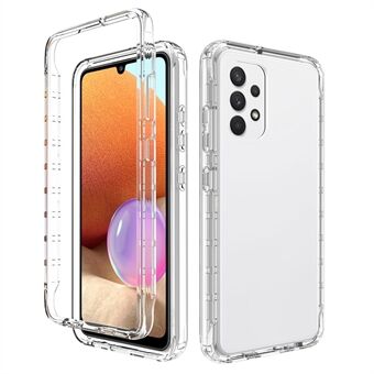 Heldere slanke beschermende afneembare 2-in-1 hoes ontworpen transparante anti-kras PC+TPU telefoonhoes voor Samsung Galaxy A32 4G