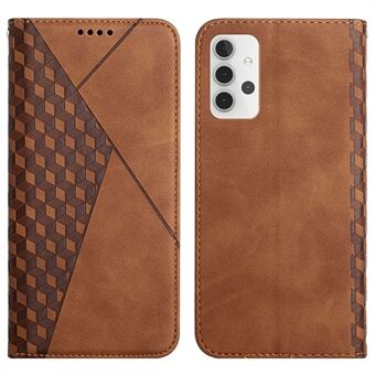 Geometrisch patroon Skin-touch Feel Stand Wallet Cover Magnetische lederen telefoonhoes voor Samsung Galaxy A32 4G (EU-versie)