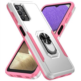 Voor Samsung Galaxy A32 4G (EU Versie) Defender Serie Anti-val PC + TPU Hybrid Telefoon Cover Rotary Ring Kickstand Mobiel Case