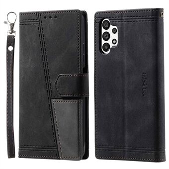 TTUDRCH 004 RFID-blokkerende functie Wallet Phone Case voor Samsung Galaxy A32 4G (EU-versie), splitsend PU-leer Skin-touch Feeling Stand Magnetic Cover