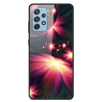 Voor Samsung Galaxy A32 4G (EU Versie) Patroon Afdrukken Ontwerp Telefoon Case Hard PC Gehard Glas Terug + Soft TPU Schokabsorptie Beschermhoes