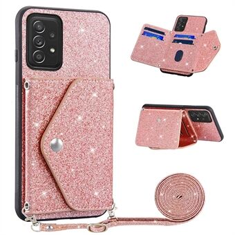 Voor Samsung Galaxy A32 4G (EU-versie) standaard kaarthouder telefoonhoes PU-leer + TPU stofdichte telefoonhoes