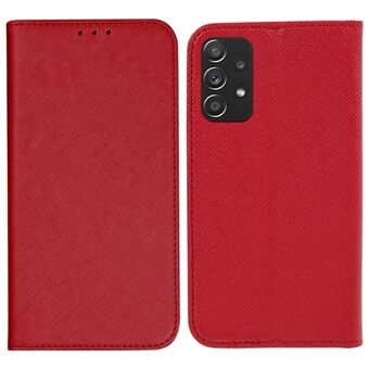 Voor Samsung Galaxy A32 4G (EU-versie) PU lederen telefoonhoes Portemonnee Stand Cross Texture Phone Cover