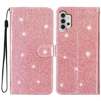 Voor Samsung Galaxy A32 4G (EU-versie) Glitter PU-leer Volledig verpakt hoesje Portemonnee Stand Telefoonhoesje