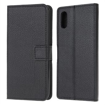 Litchi Texture Wallet Stand Leather Shell Cover voor Samsung Galaxy Xcover 5