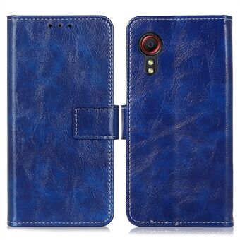 Vintage Crazy Horse Texture Wallet Stand lederen telefoonhoes voor Samsung Galaxy Xcover 5/Xcover 5s