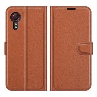 Litchi Skin Leather Wallet Stand Case voor Samsung Galaxy Xcover 5 / Xcover 5S