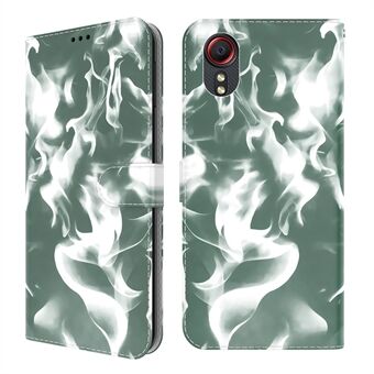 Volledige bescherming Fog Patroon Afdrukken Lederen Portemonnee Ontwerp Stand Telefoon Cover voor Samsung Galaxy Xcover 5.