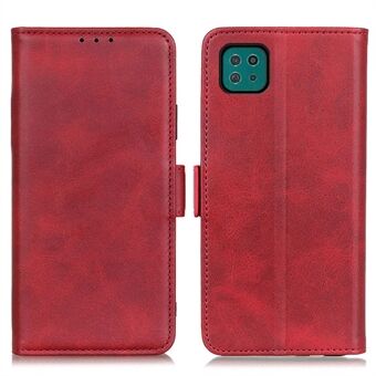 Wallet Stand Leather Phone Case Cover met magnetische dubbele sluiting voor Samsung Galaxy A22 5G (EU-versie)