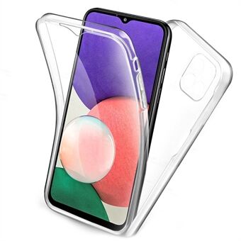 Afneembare 2-in-1 doorzichtige TPU+PET+acryl hybride hoes telefoonhoes voor Samsung Galaxy A22 5G (EU-versie)