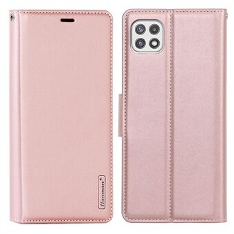 HANMAN Mill Serie Telefoon Case voor Samsung Galaxy A22 5G (EU Versie) anti-val Folio Flip Cover PU Lederen Portemonnee Telefoon Case