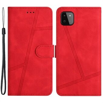 Valbestendige telefoonhoes voor Samsung Galaxy A22 5G (EU-versie), retro-stijl skin-touch gevoel PU lederen flip-portemonneehoes met Stand