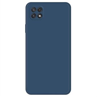 Mobiele telefoon achterkant voor Samsung Galaxy A22 5G (EU-versie), valpreventie Straight Edge rubberen TPU-telefoonhoes met microvezelvoering