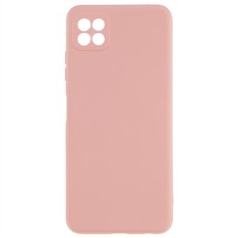 Voor Samsung Galaxy A22 5G (EU Versie) Flexibele TPU Anti Scratch Telefoon Case Vloeibare Siliconen Textuur 2.0mm Dikke Camera Bescherming Back Cover