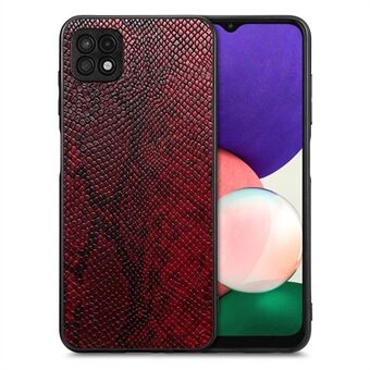 Snake Texture telefoonhoes voor Samsung Galaxy A22 5G (EU-versie), PU-leer + pc + TPU mobiele telefoonhoes