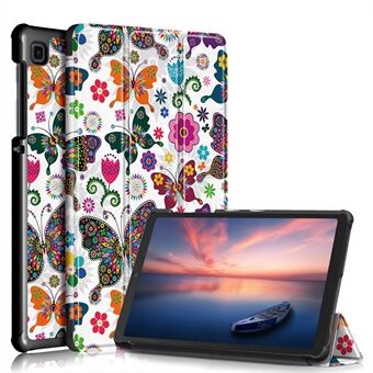 Tri-fold Stand PU Leren Patroondruk Tablet Hoes Slimme Case voor Samsung Galaxy Tab A7 Lite 8.7-inch T220 / T225