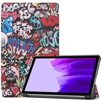 Schokbestendige patroonprint drieledige standaard lederen hoesje voor de Samsung Galaxy Tab A7 Lite 8.7-inch / T220 / T225.