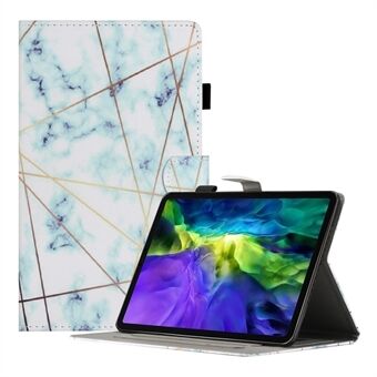 Volledig beschermend leren hoesje met patroon en kaartsleuven voor Samsung Galaxy Tab A7 Lite 8.7 T220 / Stand