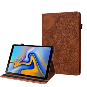 Bedrukt Pauw Bloem Patroon Lederen Tablet Case Cover met Kaarthouder voor Samsung Galaxy Tab A7 Lite 8.7-inch T220/T225