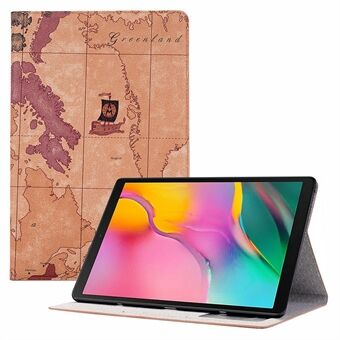 Kaart Patroon Lederen Portemonnee Tablet Stand Beschermhoes Cover Shell voor Samsung Galaxy Tab A7 Lite 8.7-inch