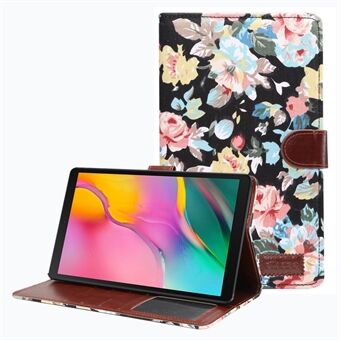 Magnetische PU Lederen Bloem Doek Huid Portemonnee Zachte Rubber Folio Stand Cover voor Samsung Galaxy Tab A7 Lite 8,7-inch SM-T220 (Wi-Fi)