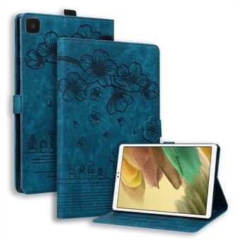 Stand tablethoes voor Samsung Galaxy Tab A7 Lite 8,7-inch PU-leer bedrukte bloemenkathoes met kaartsleuven