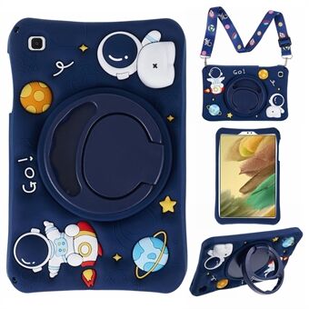 Voor Samsung Galaxy Tab A7 Lite 8,7-inch T220 Hoes Astronaut Tablet Standaard Cover met Lanyard